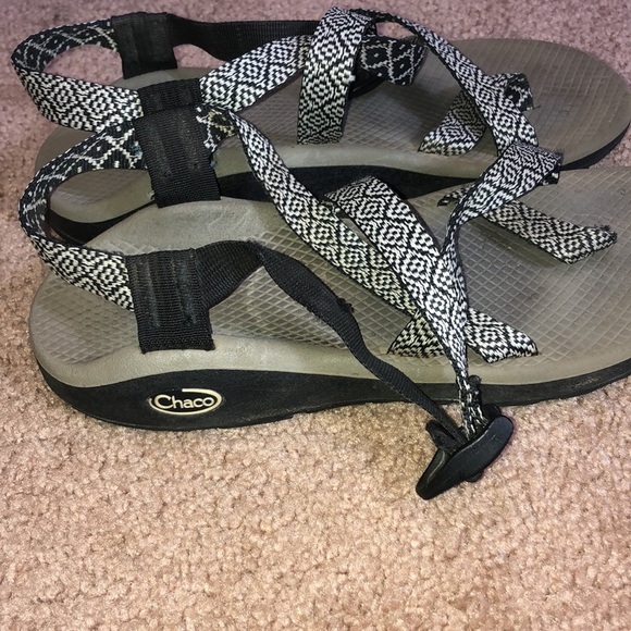 Chaco Z2 Classic White Black Strappy Sport Hiking Sandals Shoes Women’s Size 9​ - Picture 4 of 7